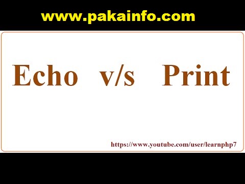 Echo Difference In Php - Pakainfo
