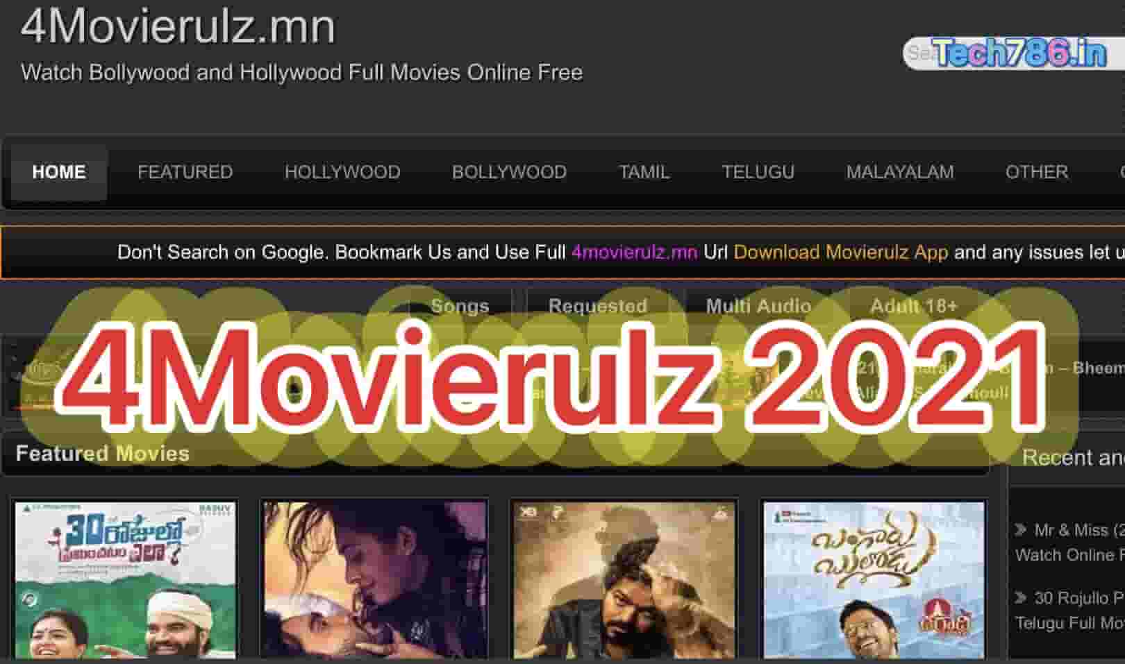 Movierulz4 New Link 2024 Tamil + Telugu + Hindi + Kannada + Eng