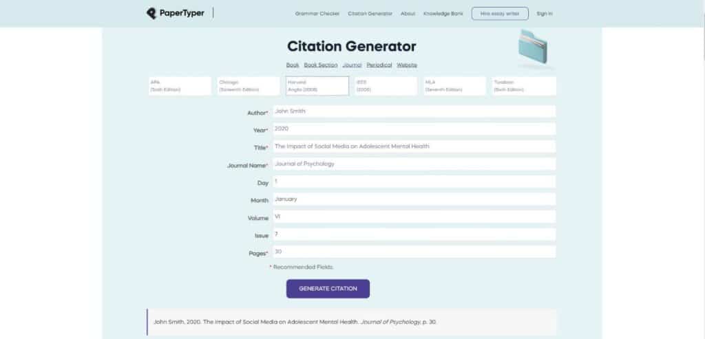 Citation Generator